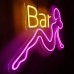 Bar Woman Neon Light Sign 20.8×11.8in/53×30cm